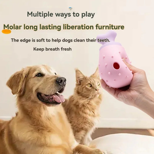 Interactive Slow-Feeder Puzzle Toy – Bite-Resistant Silicone Chicken Leg Dental Toy
