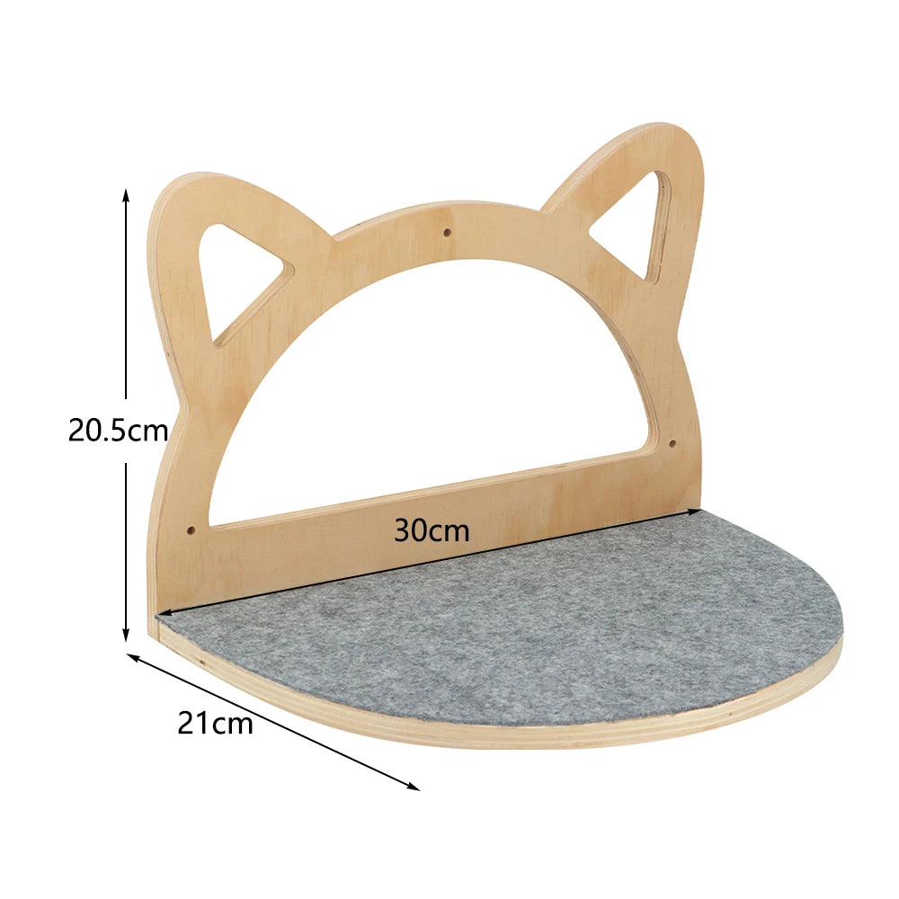 Cat Climbing Shelf Wall Mounted Four Step Stairway With Sisal Scratching