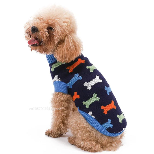 Cozy Knitted Pet Sweater - Winter Warmth for Small & Medium Dogs