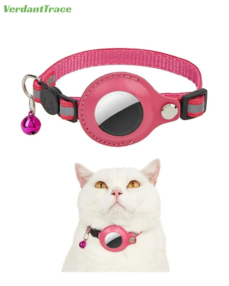 Reflective AirTag Cat Collar with Safety Breakaway & Bell