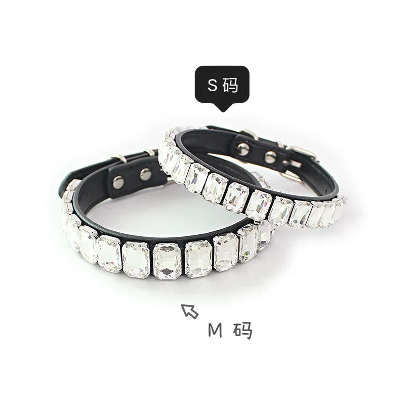 Bling Rhinestone Dog Collar – Sparkling Style with Glass Crystals