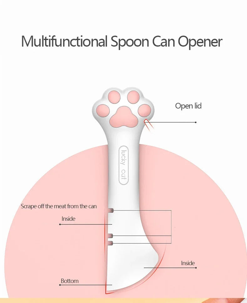 Pet Spoon Multifunctional Can Opener Wet Food Mixing Spoon Silicone