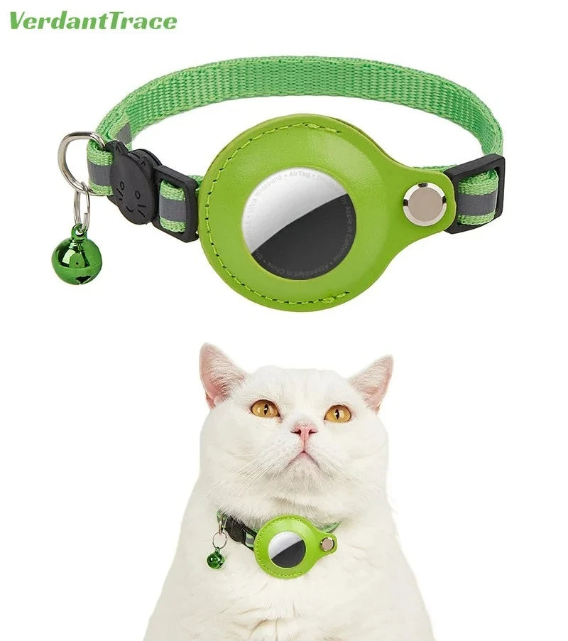 Reflective AirTag Cat Collar with Safety Breakaway & Bell
