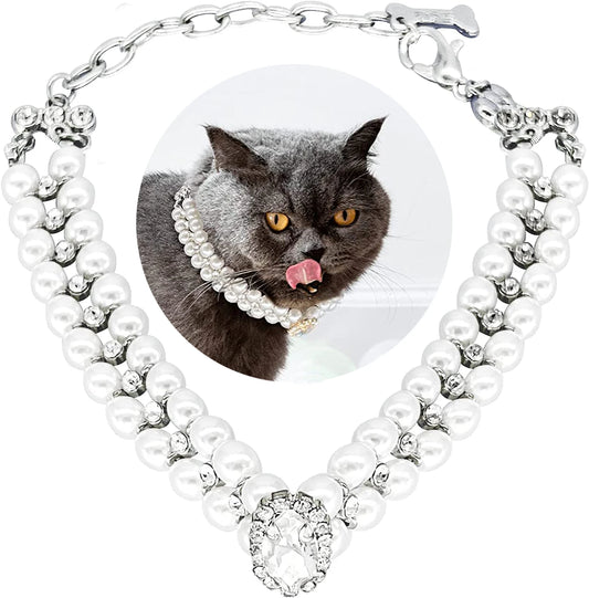 Luxury Rhinestone Puppy Collar – Sparkling Elegance for Small Dogs & Cats