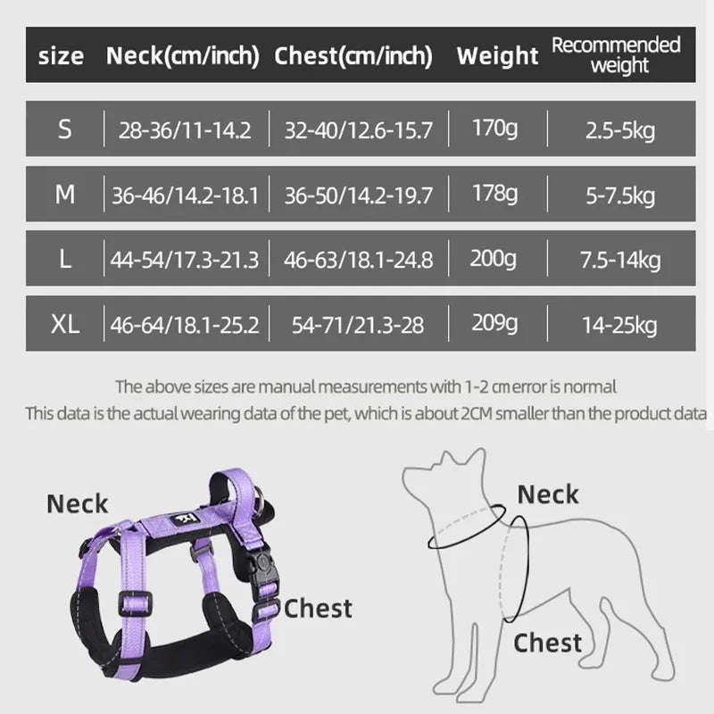 Reflective Dog Harness with Handle – Easy Control for Every Adventure