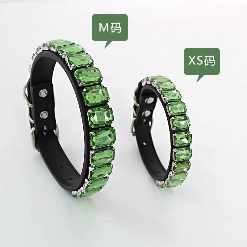 Bling Rhinestone Dog Collar – Sparkling Style with Glass Crystals