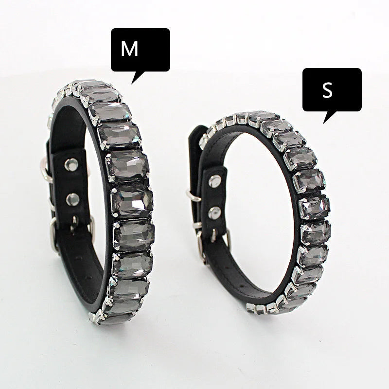 Bling Rhinestone Dog Collar – Sparkling Style with Glass Crystals