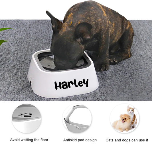 Custom No-Spill Dog Water Bowl – Anti-Overflow Slow Feeder