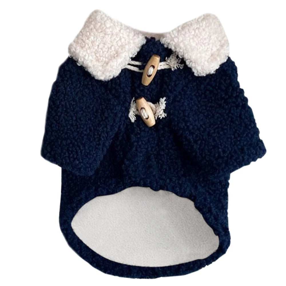Snuggle Chic: Fur-Trimmed Winter Jacket for Small & Medium Pets