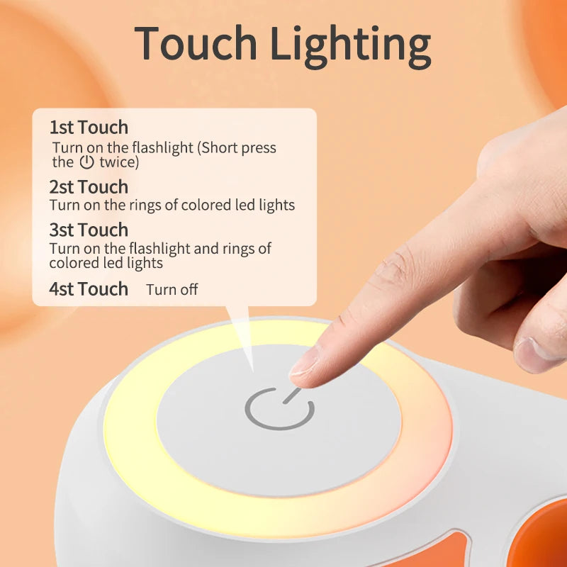 ROJECO 3M LED Retractable Dog Leash with Tangle-Free Technology