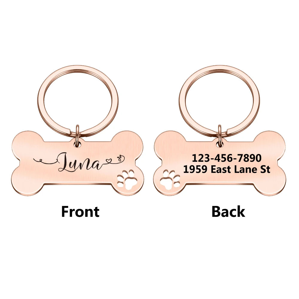 Personalized Dog Tags with Custom Text