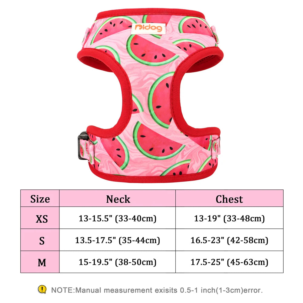 Chic Reflective Nylon Harness Fashion-Forward Prints for Stylish Walks