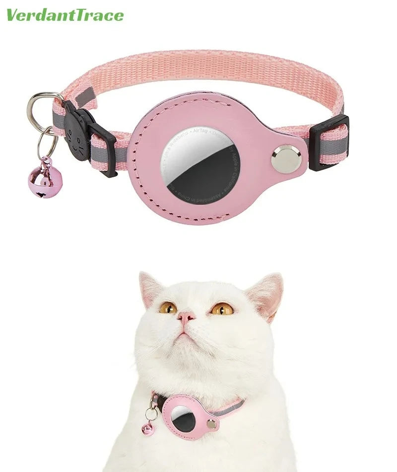 Reflective AirTag Cat Collar with Safety Breakaway & Bell