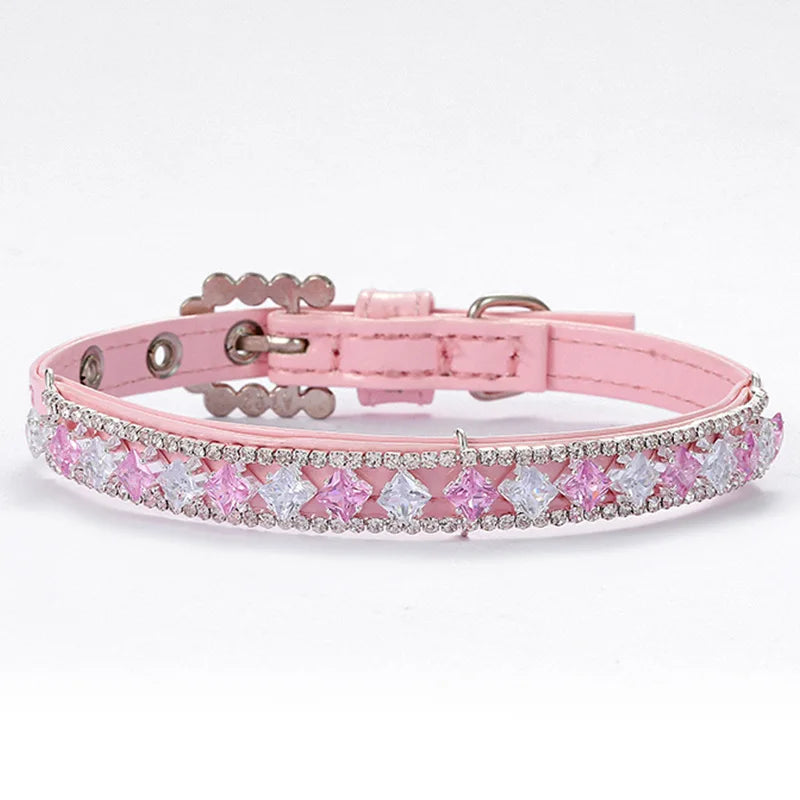 Luxury Rhinestone Puppy Collar – Sparkling Elegance for Small Dogs & Cats