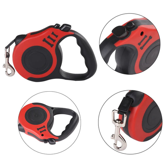 Retractable Nylon Dog Leash - Adjustable & Automatic for Stylish Walks
