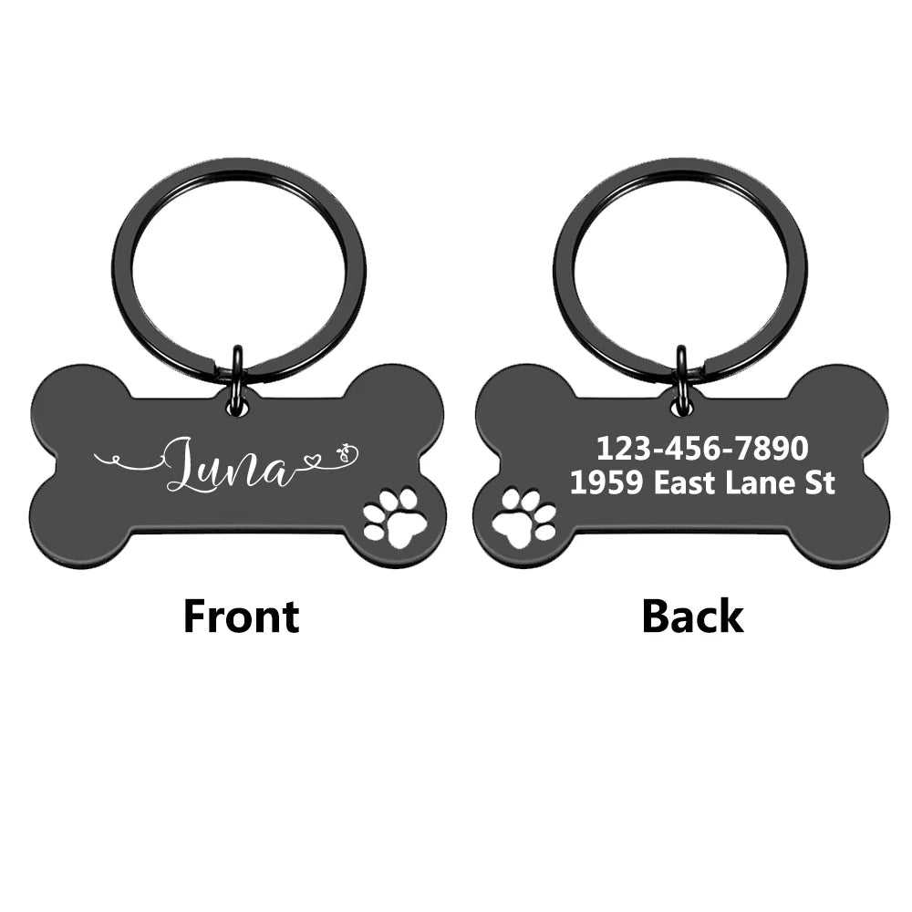 Personalized Dog Tags with Custom Text