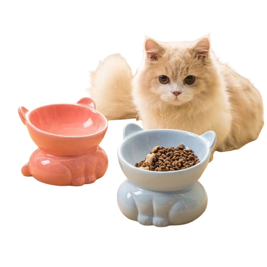Whisker-Friendly Ceramic Cat Bowl – Elevated Design for Happy Mealtimes