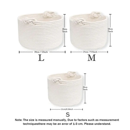 PawTidy Custom Cotton Rope Toy Basket – Woven Pet Storage Organizer