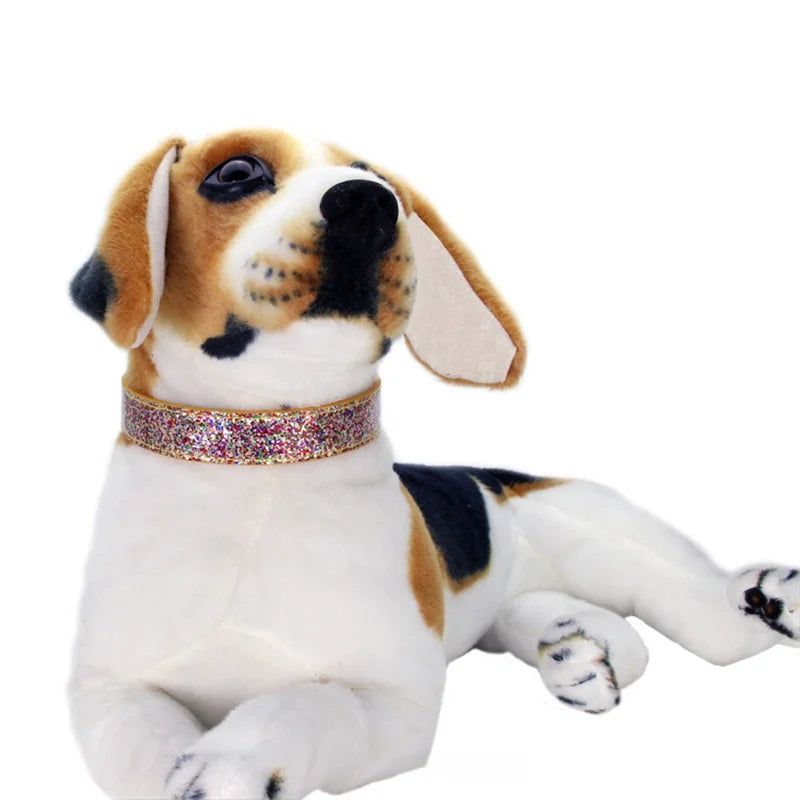 LuxeLush Personalized Leather Pet Collar – Heavy-Duty Engraved Nameplate & ID Tag Pendant