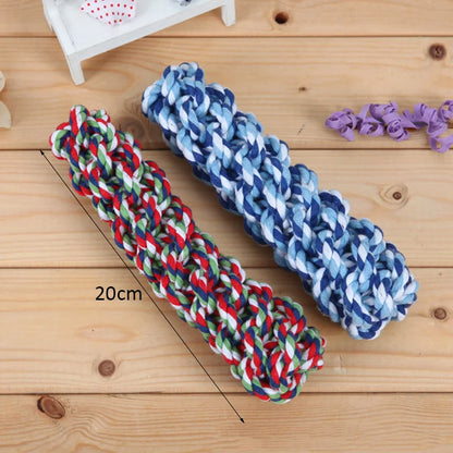 Colorful Handmade Cotton Rope Dog Chew Toy - Carrot, Bone, Pear, Octopus, Starfish, Crab and more