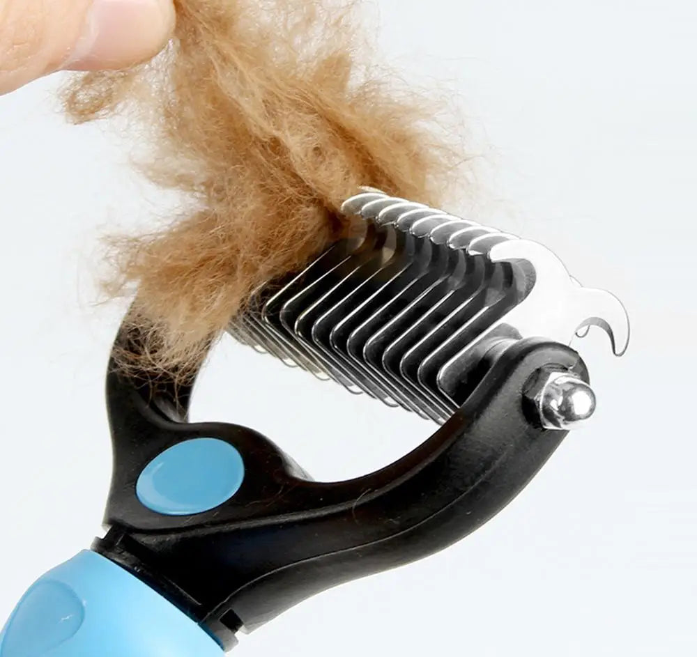 Ultimate Tangle-Free Grooming Brush - Double-Sided Shedding & Dematting Tool for Dogs & Cats