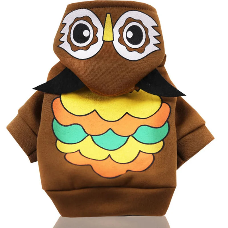 CozyPaw Cartoon Character Cotton Hoodie – Warm Autumn & Winter Apparel for Dogs & Cats
