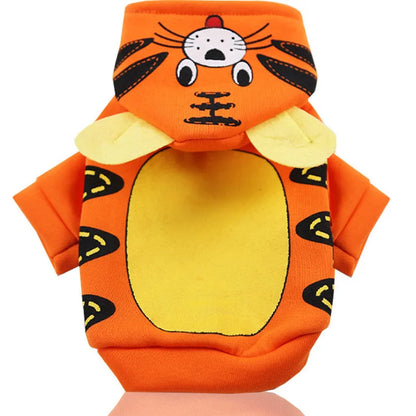 CozyPaw Cartoon Character Cotton Hoodie – Warm Autumn & Winter Apparel for Dogs & Cats
