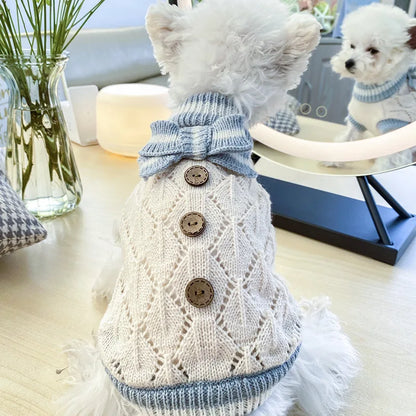 Designer Knitted Pet Sweater for Small Dogs & Cats