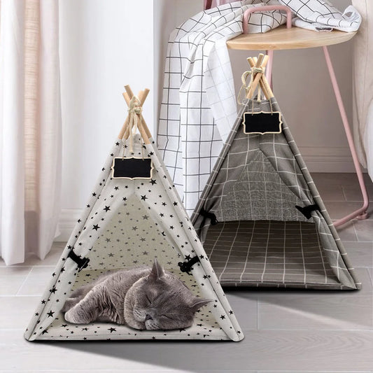 Dreamy Hideaway: Portable Pet Teepee for Cats & Small Dogs