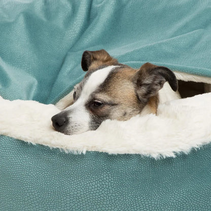 Snuggle Haven Orthopedic Pet Bed with Cozy Hooded Blanket - Barking Meows