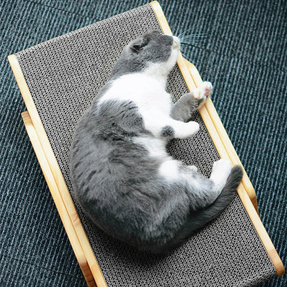 Wooden Cat Scratcher Scraper Detachable Lounge Bed 3 In 1