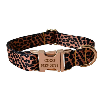 HeritagePaws Ethnic Dog Collar & Leash Set - Custom Engraved for All Breeds
