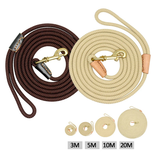 TerraTrack Heavy-Duty Non-Slip Long Training Leash – Premium Nylon Tracking Lead for Medium & Large Dogs