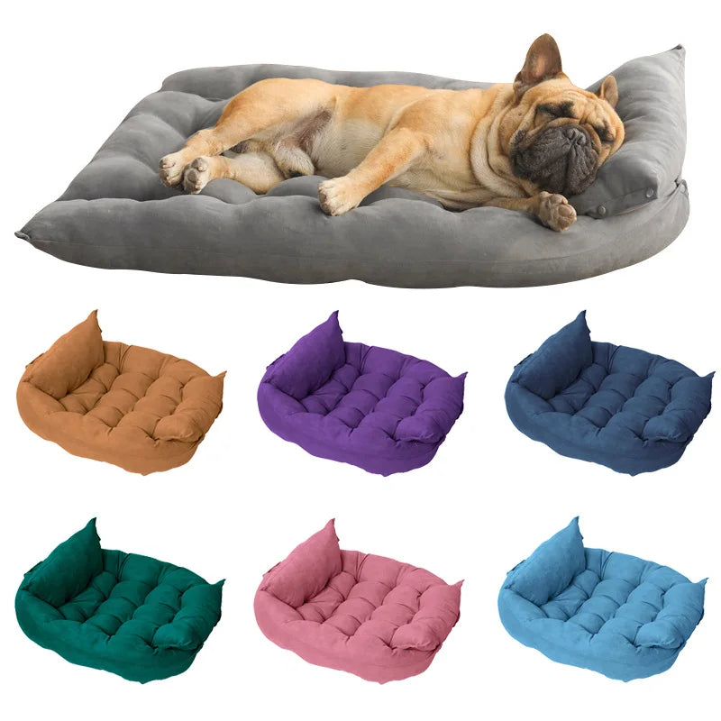 Multifunctional Pet Sofa Nest Bed – Ultra-Soft Machine-Washable Cushion for French Bulldogs, Pugs, and Cats