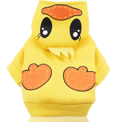 CozyPaw Cartoon Character Cotton Hoodie – Warm Autumn & Winter Apparel for Dogs & Cats