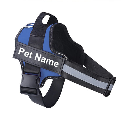 No-Pull Reflective Dog Harness - Custom ID Patch for Safe Outdoor Adventures