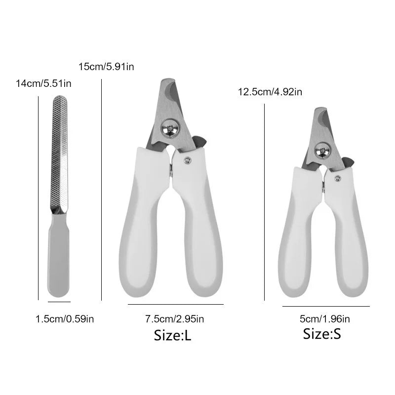 PawGroom Professional Stainless Steel Nail Clipper & File Set