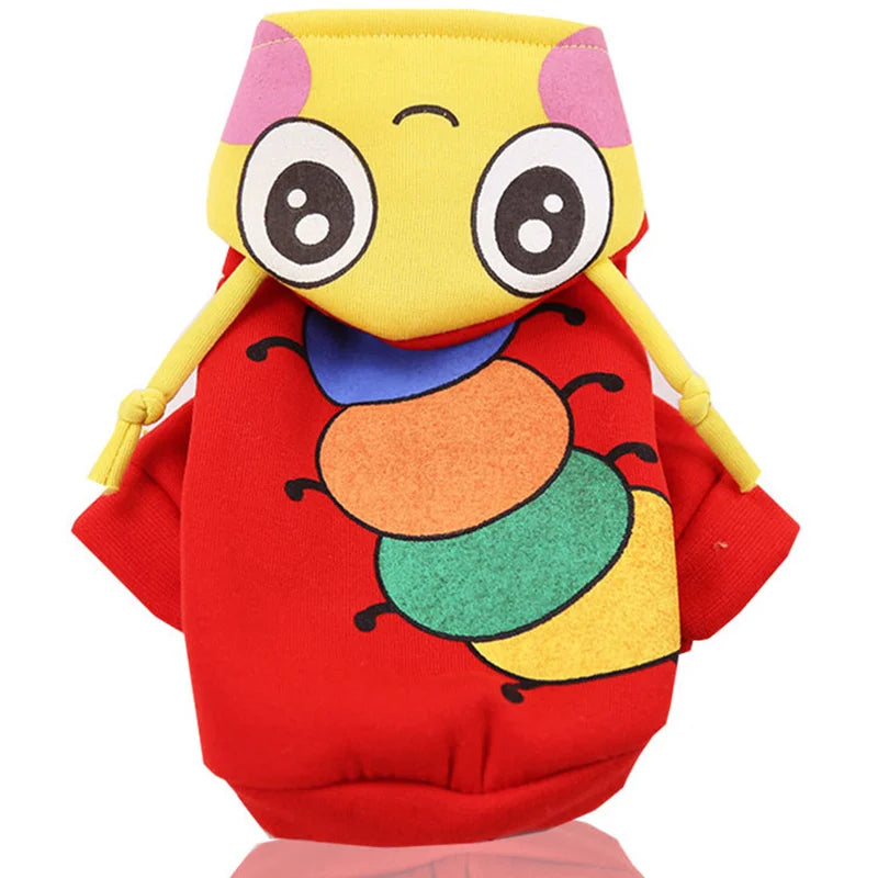 CozyPaw Cartoon Character Cotton Hoodie – Warm Autumn & Winter Apparel for Dogs & Cats