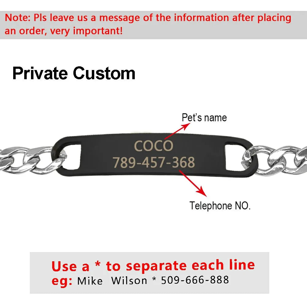 LuxeLink Customized Cat Chain Collar – Premium Engravable Anti-Lost Metal ID Necklace for Kittens and Small Dogs