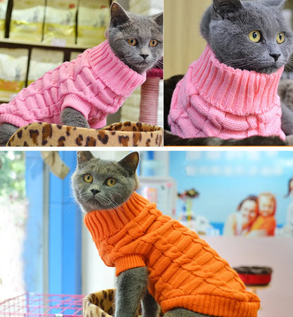 Snuggle-Ready Woolly Soft Pet Sweater - For Small to Medium Dogs & Cats