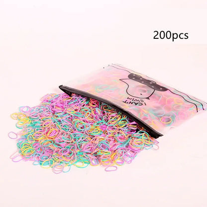 High-Elasticity Pet Hair Bands – 200-Piece Vibrant Grooming Set