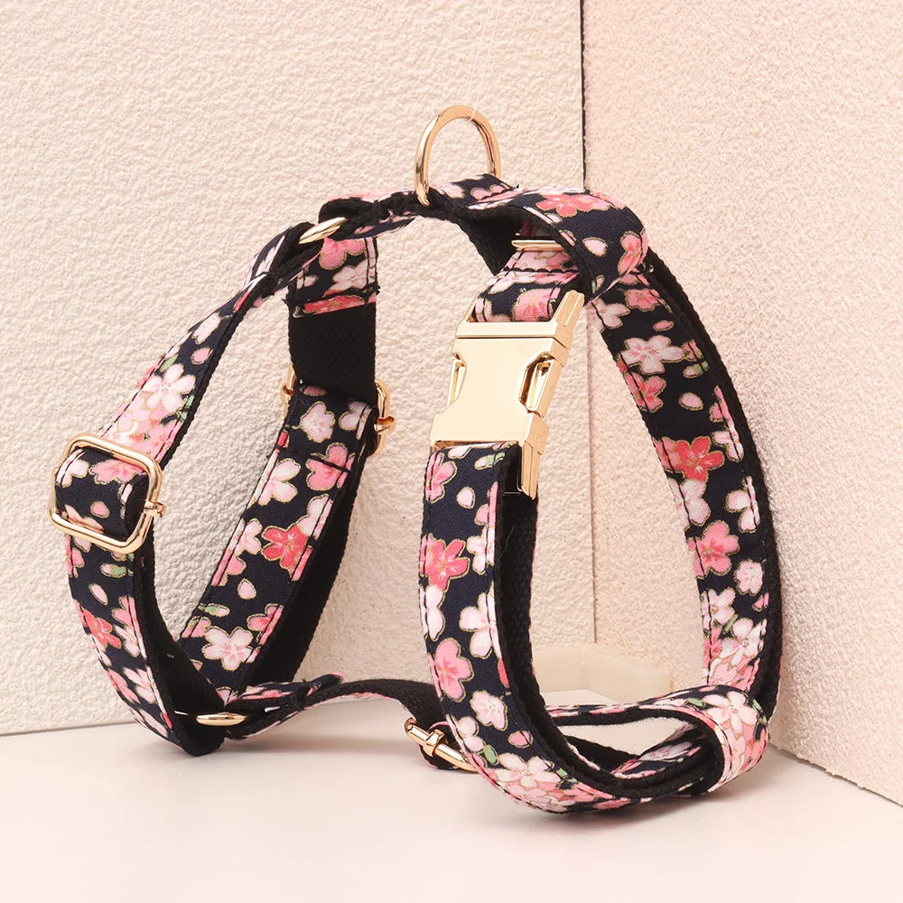 OnyxGold Custom Personalized Dog Harness & Leash Set – Premium Engraved Comfort for Cats and Dogs