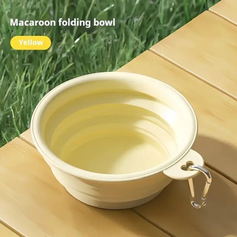 HydroPaws Collapsible 2-in-1 Travel Bowl – Portable Silicone Feeder with Carabiner