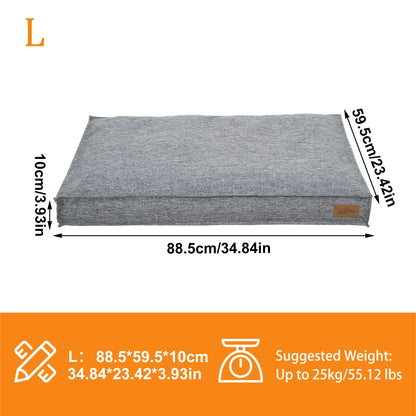 CozyCrate Orthopedic Linen Dog Bed Pad – Ultra-Soft Removable Washable Kennel Mat