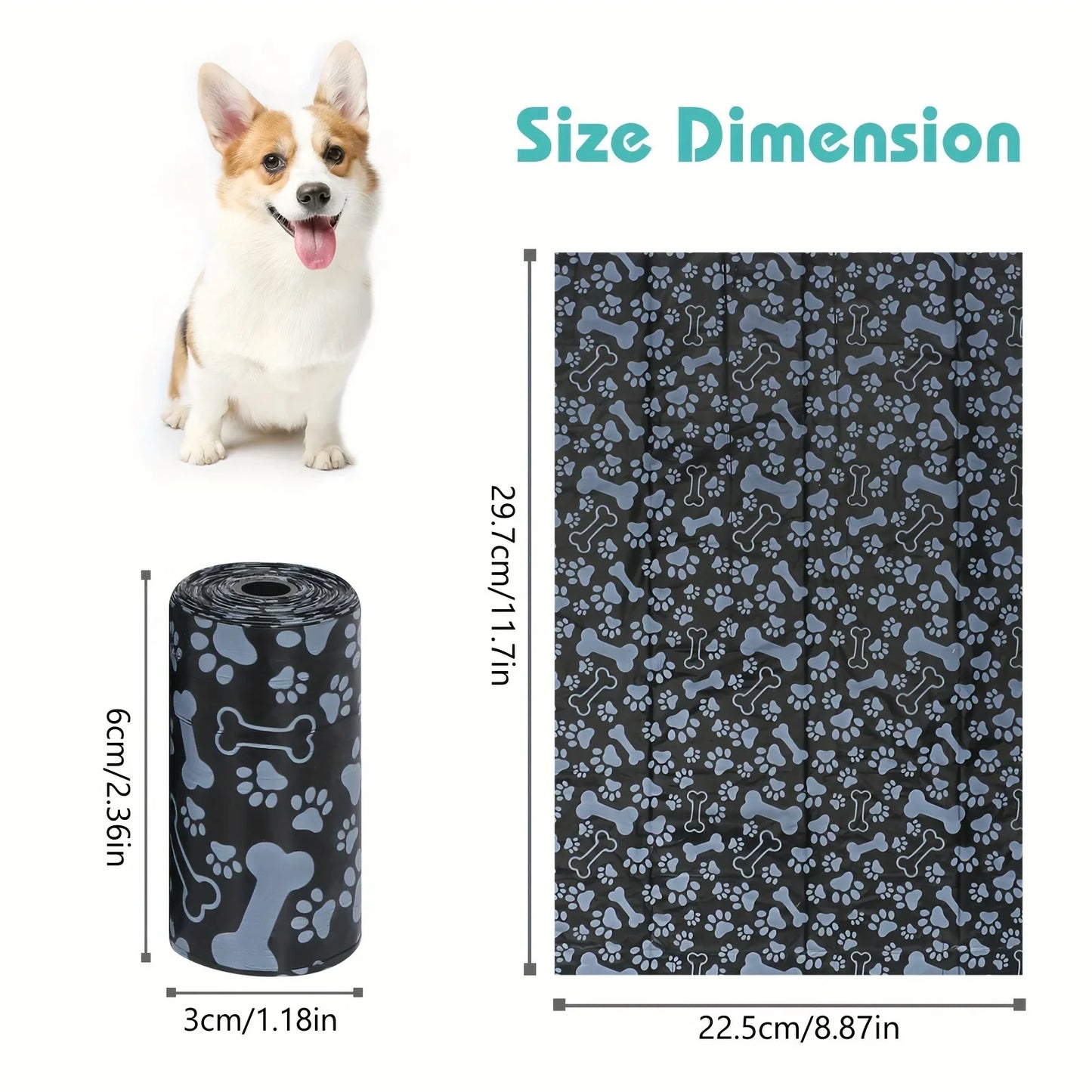 Ultra-Durable Dog Poop Bags: Extra Thick & Leak-Proof with Easy-Tear Design