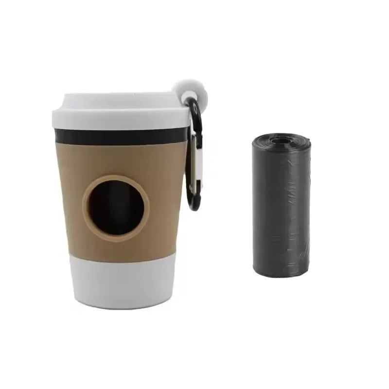 Chic Coffee Cup Dog Poop Bag Holder – Stylish On-the-Go Dispenser