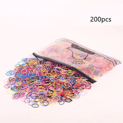 High-Elasticity Pet Hair Bands – 200-Piece Vibrant Grooming Set