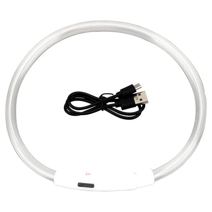 NightGlow USB Rechargeable LED Safety Collar – High-Visibility Cut-to-Fit Loss Prevention Collar
