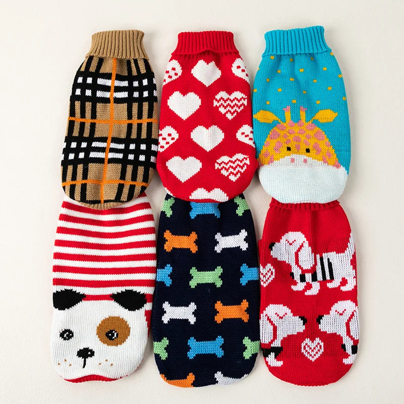 Cozy Knitted Pet Sweater - Winter Warmth for Small & Medium Dogs