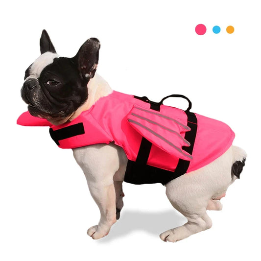 AquaSafe High Buoyancy Dog Life Jacket – Adjustable Safety Preserver Vest with Rescue Handle